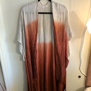 Chic Soul Ombré Kimono in burnt orange, OS